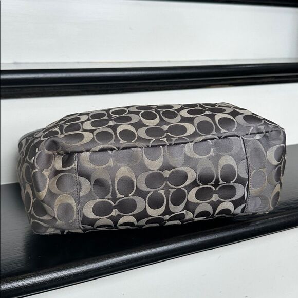Coach Black and Gray Signature Tote - Picture 9 of 12